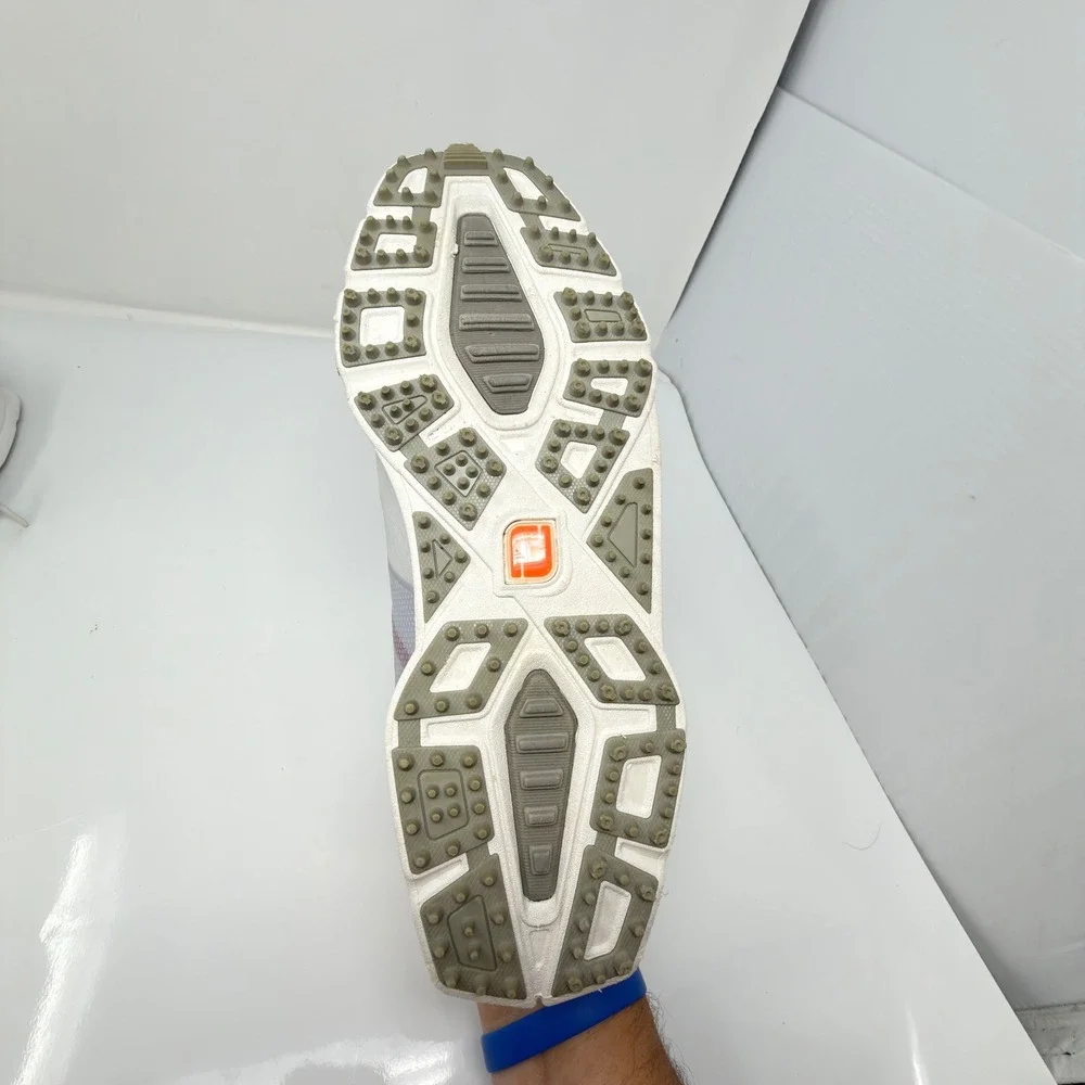 FootJoy Pro SL Golf Shoes Mens 10W White Grey Orange Spikeless 53253